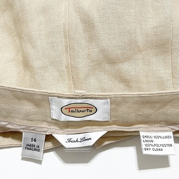 Talbots 100% LINEN Woman Casual Pants Size 14 - Picture 9 of 12